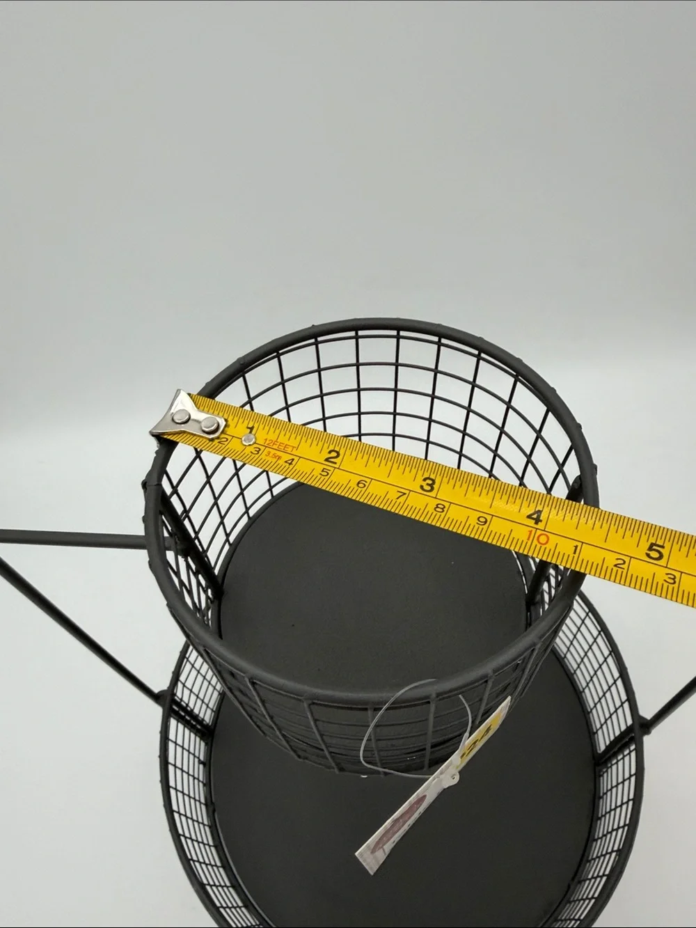 Black Two-Tier Wire Table Decor Organizer